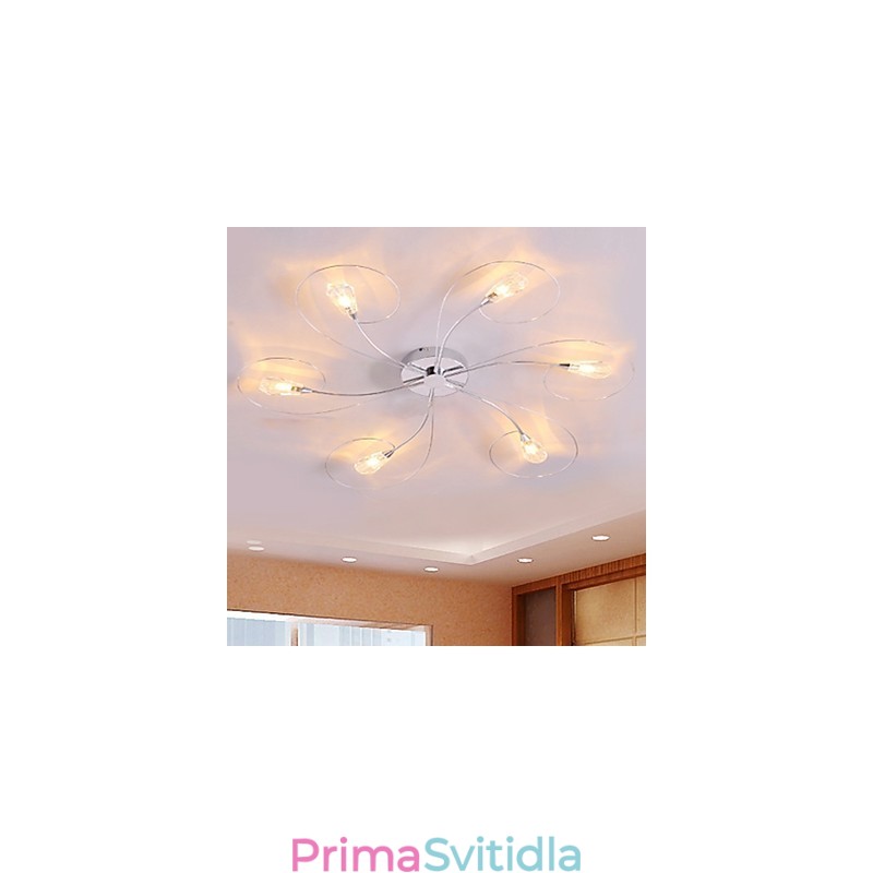 Moderní moderní galvanicky pokovený lustr zapuštěný držák