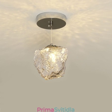 Skleněné závěsné světlo Retro dekorativní lampa Stínidlo ve tvaru kostky ledu Skleněné závěsné světlo Retro dekorativní lampa Stínidlo ve tvaru kostky ledu