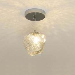 Skleněné závěsné světlo Retro dekorativní lampa Stínidlo ve tvaru kostky ledu