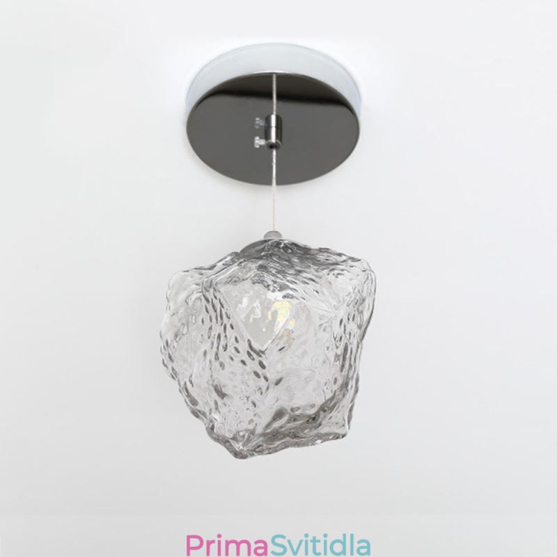 Skleněné závěsné světlo Retro dekorativní lampa Stínidlo ve tvaru kostky ledu