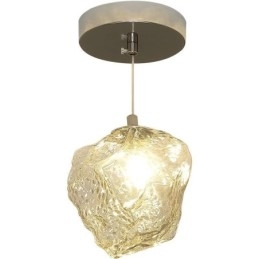 Skleněné závěsné světlo Retro dekorativní lampa Stínidlo ve tvaru kostky ledu