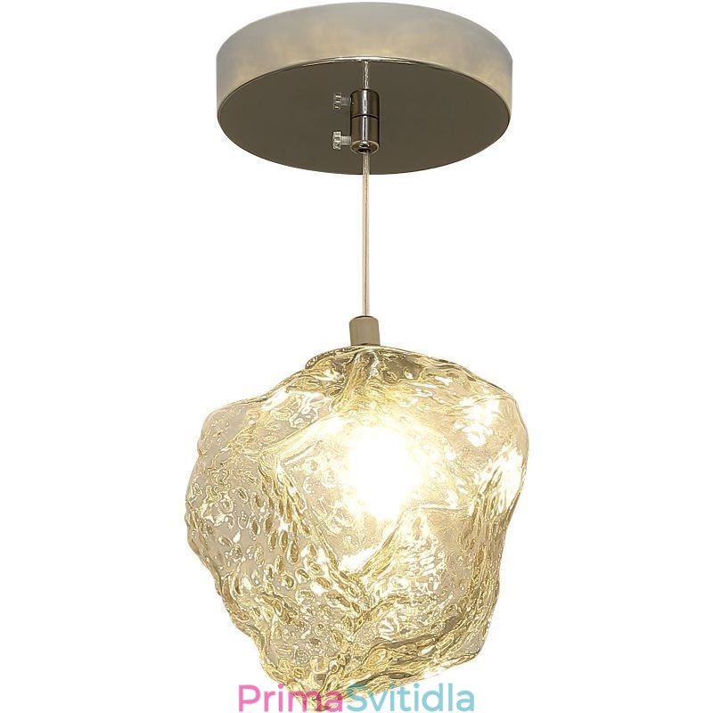 Skleněné závěsné světlo Retro dekorativní lampa Stínidlo ve tvaru kostky ledu