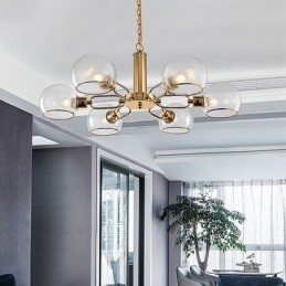 Skleněné závěsné svítidlo Moderní minimalistické kované stropní svítidlo