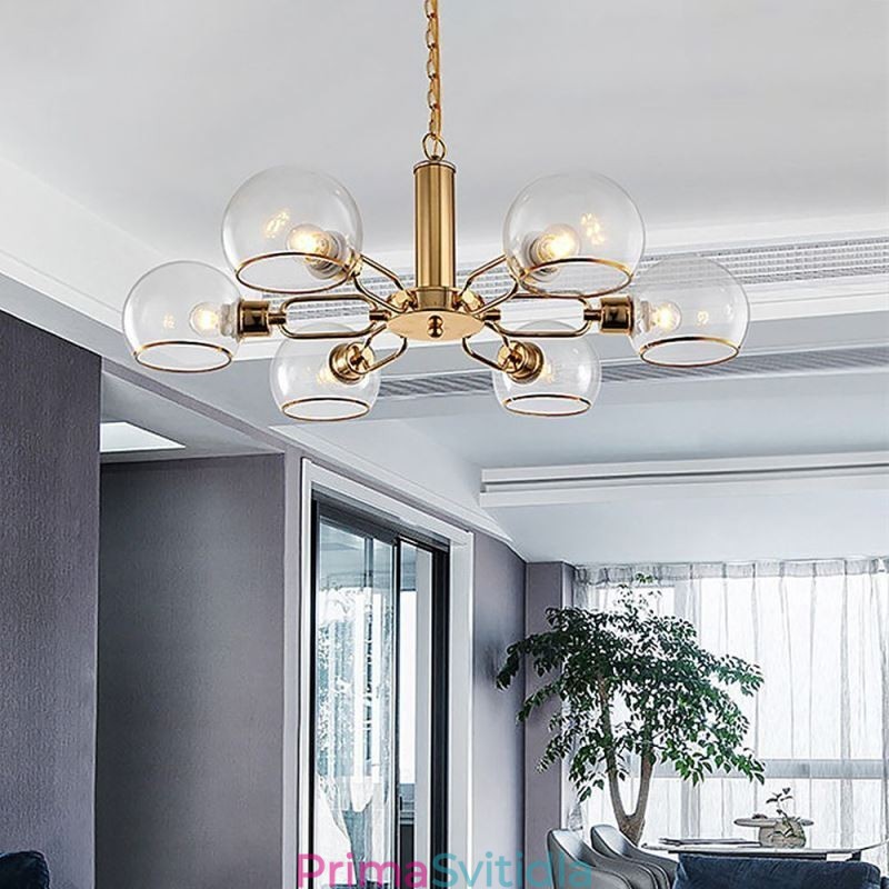 Skleněné závěsné svítidlo Moderní minimalistické kované stropní svítidlo