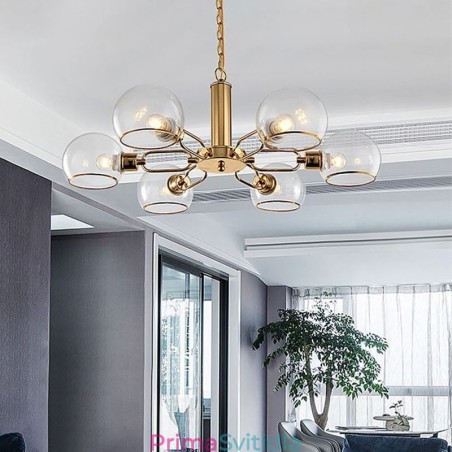 Skleněné závěsné svítidlo Moderní minimalistické kované stropní svítidlo