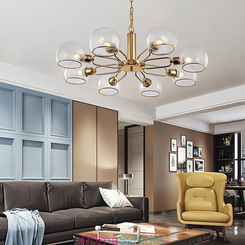 Skleněné závěsné svítidlo Moderní minimalistické kované stropní svítidlo