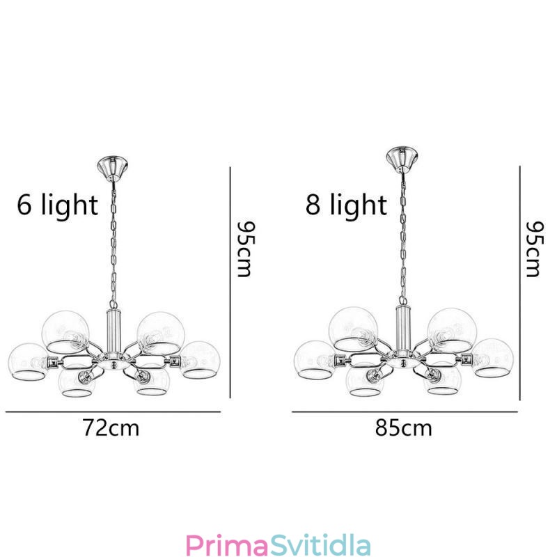 Skleněné závěsné svítidlo Moderní minimalistické kované stropní svítidlo