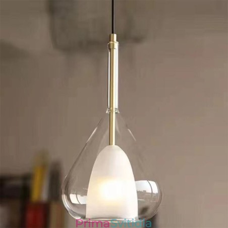 Závěsné svítidlo Moderní minimalistická dvojitá skleněná stropní svítidla Závěsné svítidlo Moderní minimalistická dvojitá skleněná stropní svítidla