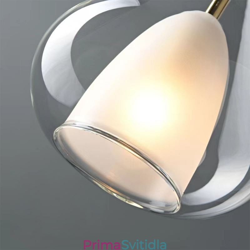 Závěsné svítidlo Moderní minimalistická dvojitá skleněná stropní svítidla