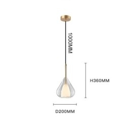 Závěsné svítidlo Moderní minimalistická dvojitá skleněná stropní svítidla