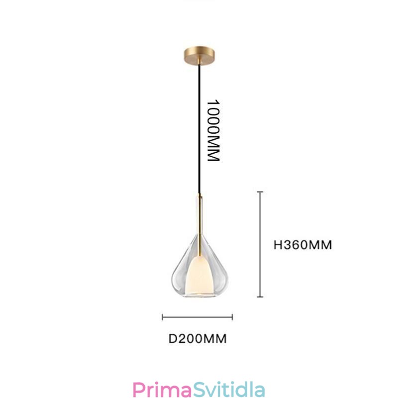 Závěsné svítidlo Moderní minimalistická dvojitá skleněná stropní svítidla