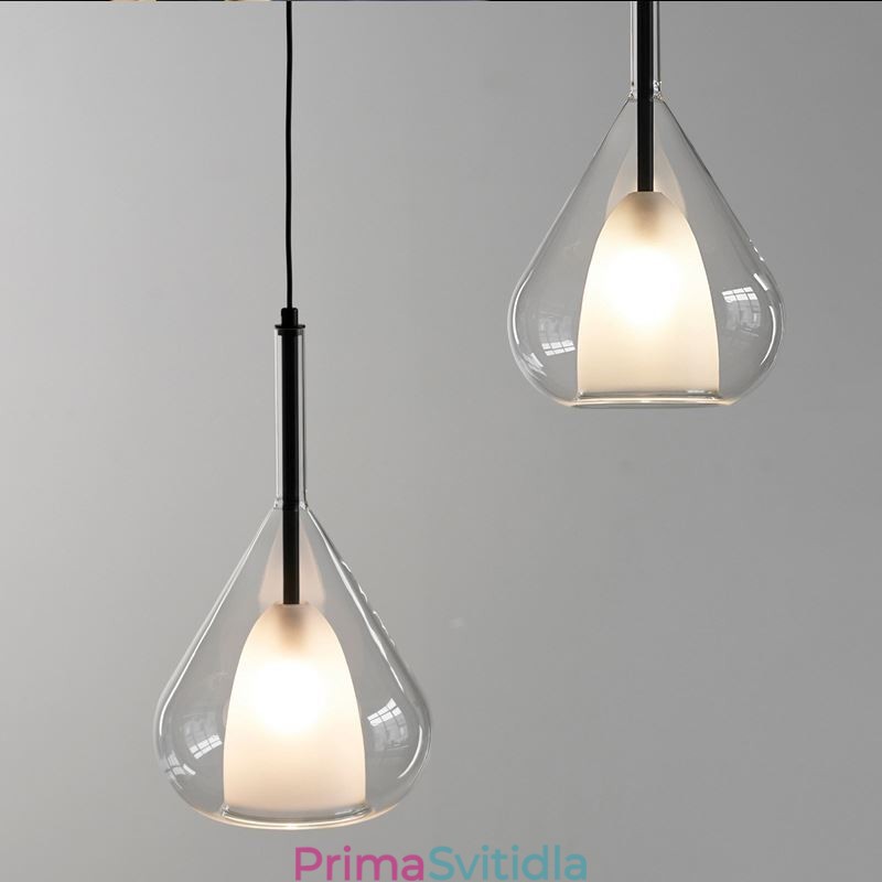 Závěsné svítidlo Moderní minimalistická dvojitá skleněná stropní svítidla