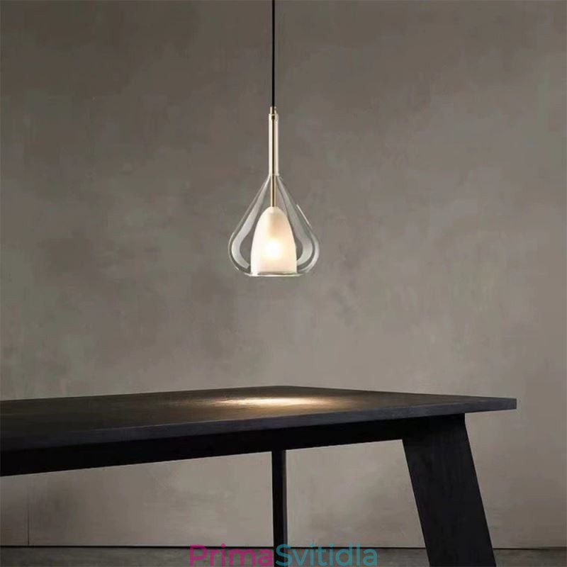 Závěsné svítidlo Moderní minimalistická dvojitá skleněná stropní svítidla