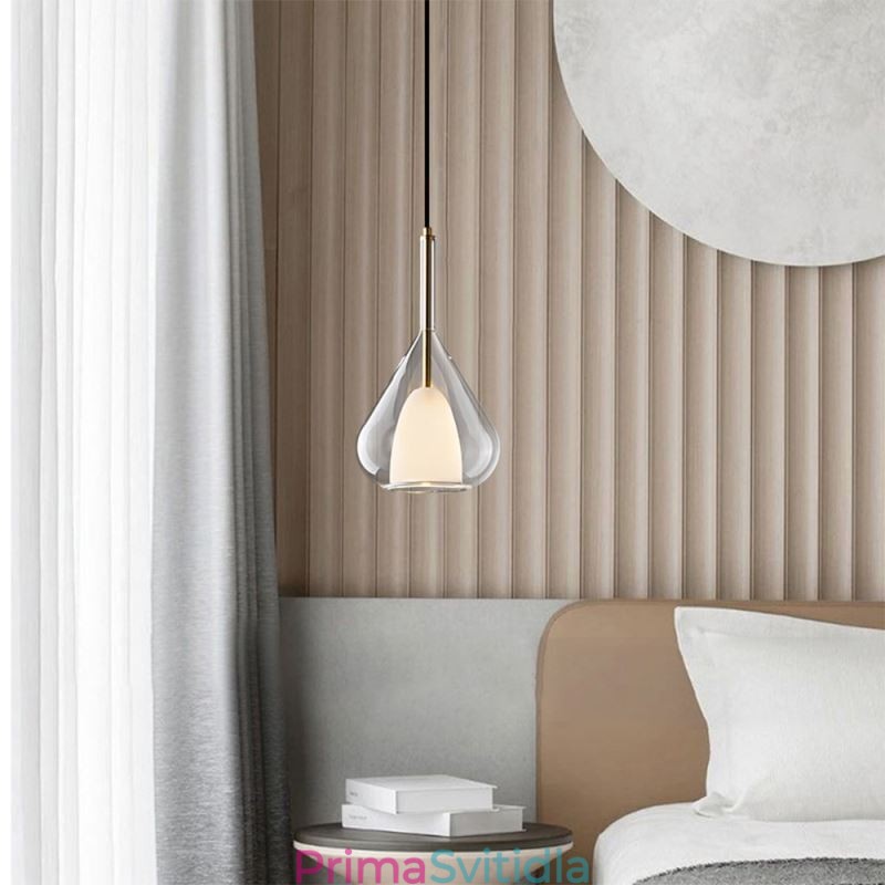 Závěsné svítidlo Moderní minimalistická dvojitá skleněná stropní svítidla