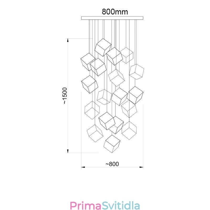 Stropní svítidla do pavilonu kreativního skla