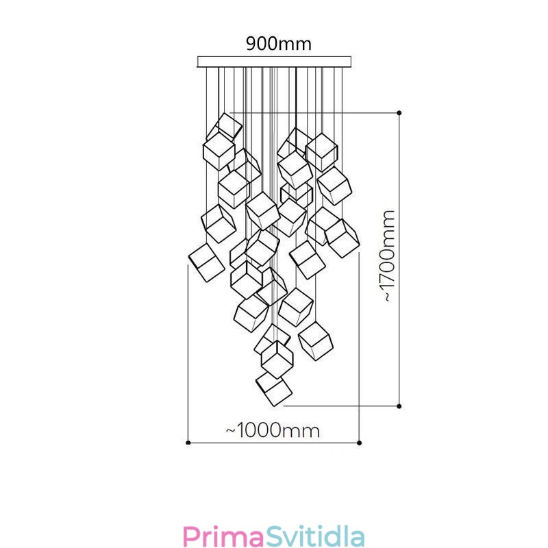 Stropní svítidla do pavilonu kreativního skla