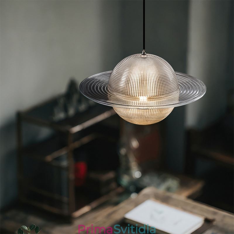 Moderní skleněné závěsné svítidlo ve tvaru stropní lampy