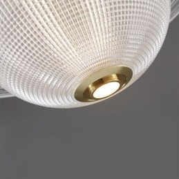 Moderní skleněné závěsné svítidlo ve tvaru stropní lampy