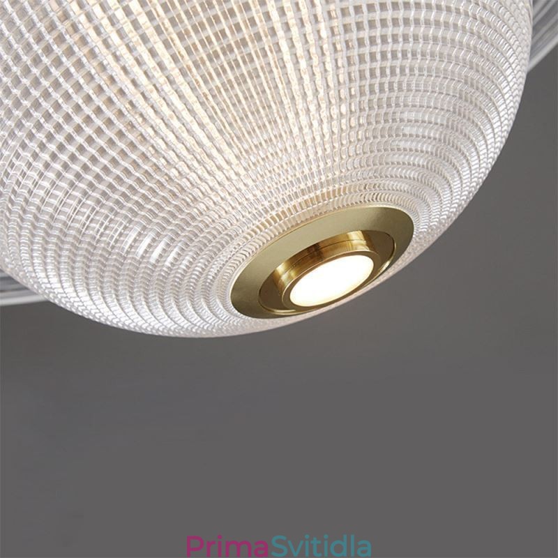 Moderní skleněné závěsné svítidlo ve tvaru stropní lampy