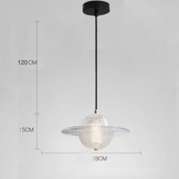 Moderní skleněné závěsné svítidlo ve tvaru stropní lampy