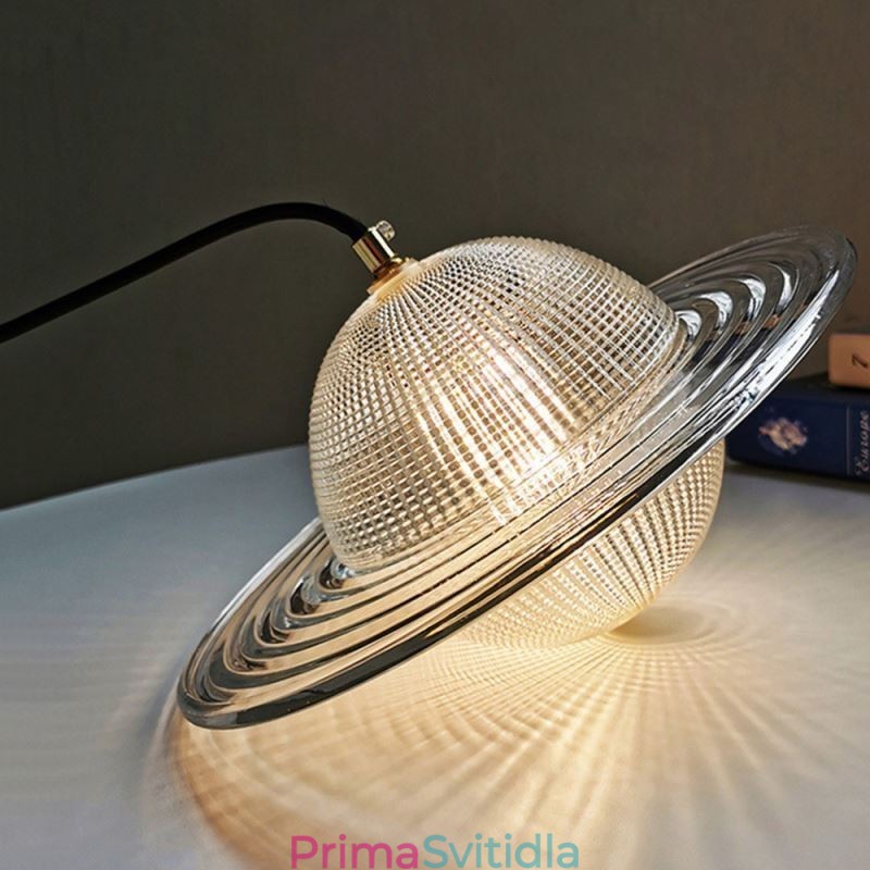 Moderní skleněné závěsné svítidlo ve tvaru stropní lampy