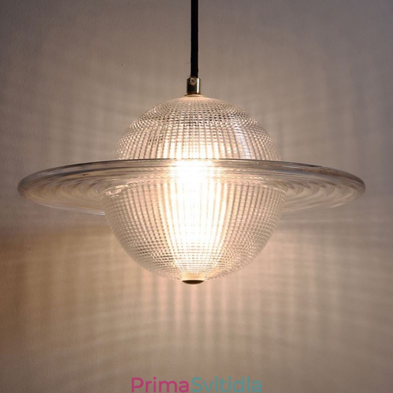 Moderní skleněné závěsné svítidlo ve tvaru stropní lampy