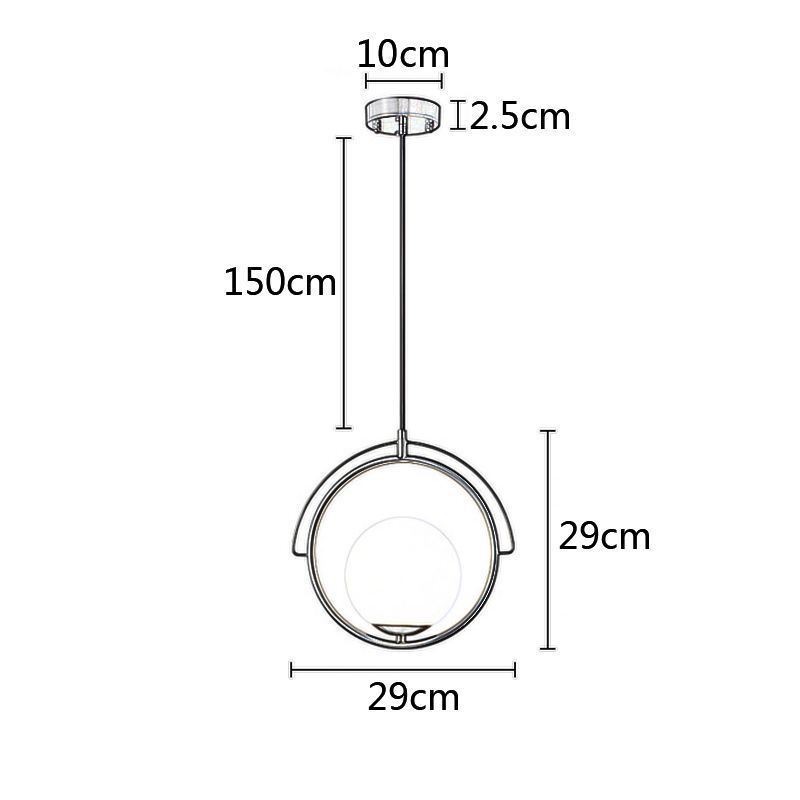 Skleněná koule s přívěskem Light Decor Home závěsná lampa