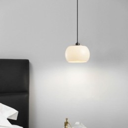 Moderní skleněné závěsné svítidlo s dýňovým designem závěsné svítidlo