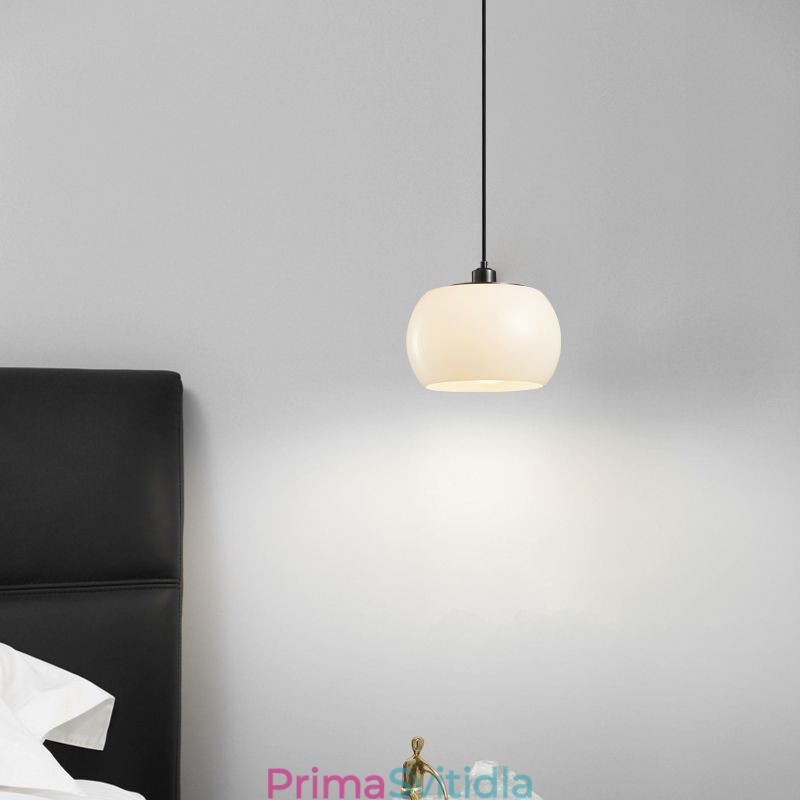 Moderní skleněné závěsné svítidlo s dýňovým designem závěsné svítidlo