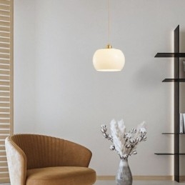 Moderní skleněné závěsné svítidlo s dýňovým designem závěsné svítidlo