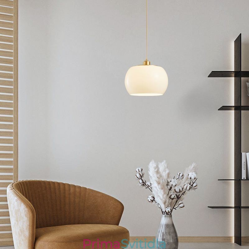 Moderní skleněné závěsné svítidlo s dýňovým designem závěsné svítidlo