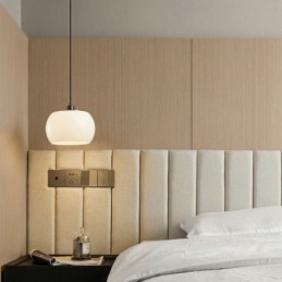 Moderní skleněné závěsné svítidlo s dýňovým designem závěsné svítidlo