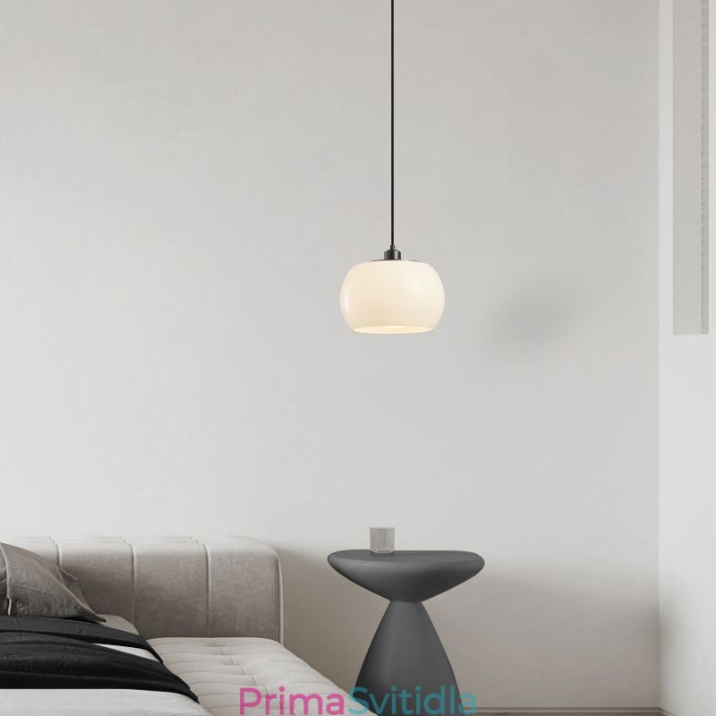 Moderní skleněné závěsné svítidlo s dýňovým designem závěsné svítidlo