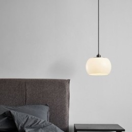Moderní skleněné závěsné svítidlo s dýňovým designem závěsné svítidlo