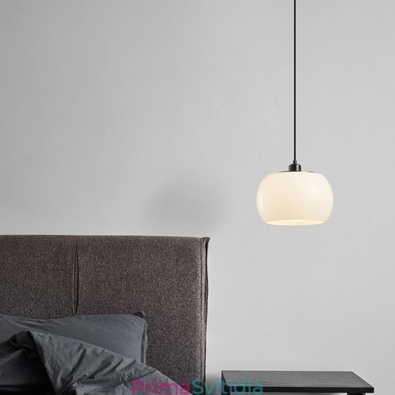 Moderní skleněné závěsné svítidlo s dýňovým designem závěsné svítidlo