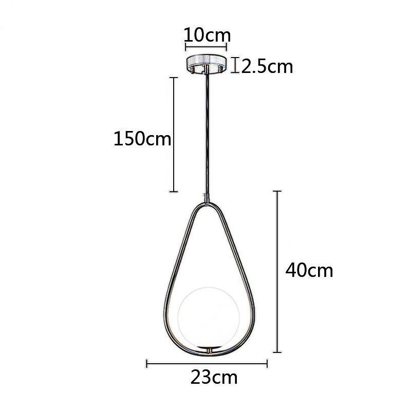 Moderní Globe Závěsné světlo Skleněná kapka vody Závěsná lampa