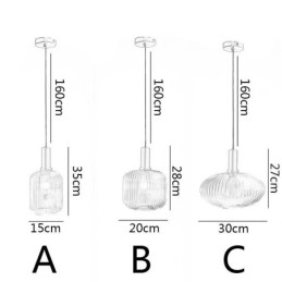 Moderní závěsné svítidlo One Light Skleněné závěsné osvětlení ostrov