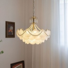 Evropské skleněné závěsné svítidlo Elegantní závěsné svítidlo s mušlemi
