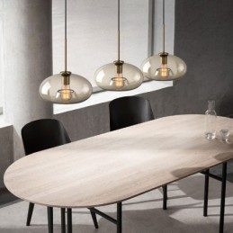 3 Lehké skleněné závěsné svítidlo Classic Cluster závěsné svítidlo Cafe