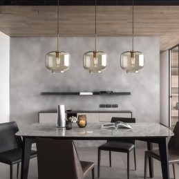 3 Lehké skleněné závěsné svítidlo Classic Cluster závěsné svítidlo Cafe
