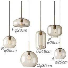 3 Lehké skleněné závěsné svítidlo Classic Cluster závěsné svítidlo Cafe