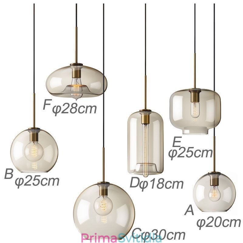 3 Lehké skleněné závěsné svítidlo Classic Cluster závěsné svítidlo Cafe