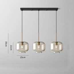 3 Lehké skleněné závěsné svítidlo Classic Cluster závěsné svítidlo Cafe