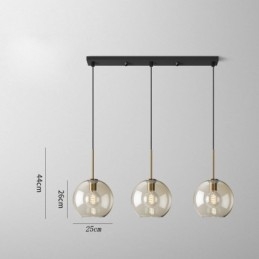 3 Lehké skleněné závěsné svítidlo Classic Cluster závěsné svítidlo Cafe