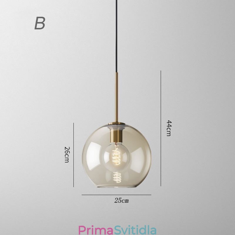 3 Lehké skleněné závěsné svítidlo Classic Cluster závěsné svítidlo Cafe