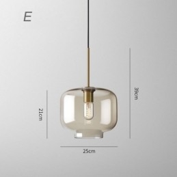 3 Lehké skleněné závěsné svítidlo Classic Cluster závěsné svítidlo Cafe
