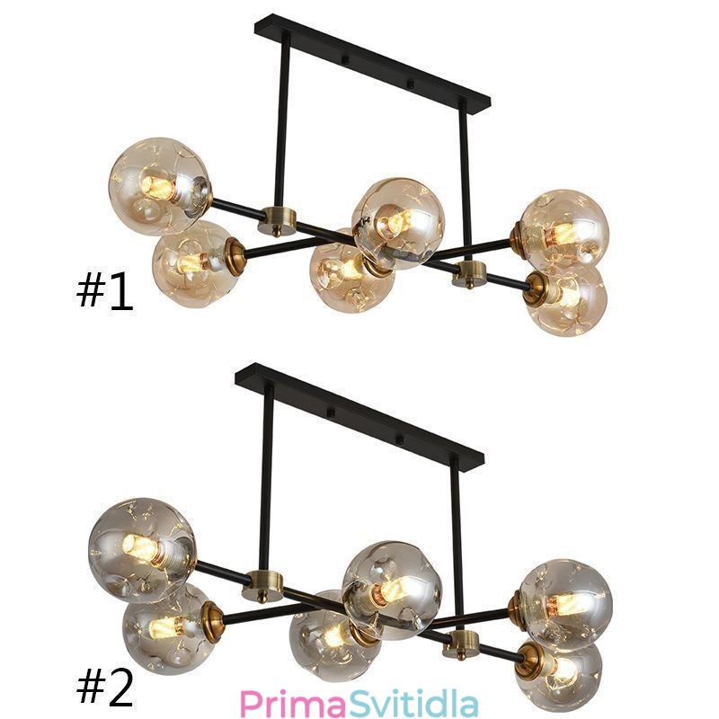 6 Lehké moderní skleněné stropní svítidlo Magic Bean svítidlo