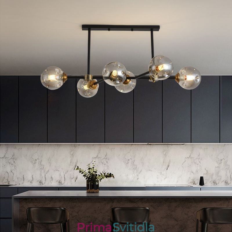 6 Lehké moderní skleněné stropní svítidlo Magic Bean svítidlo