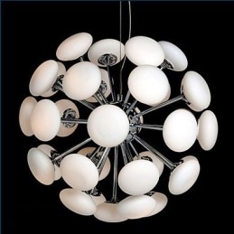 ModerníYestaurant Lamp Jednoduché kruhové skleněné umění Závěsná lampa Evropského stylu