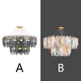 Moderní kulaté skleněné závěsné svítidlo Elegantní skleněný lustr